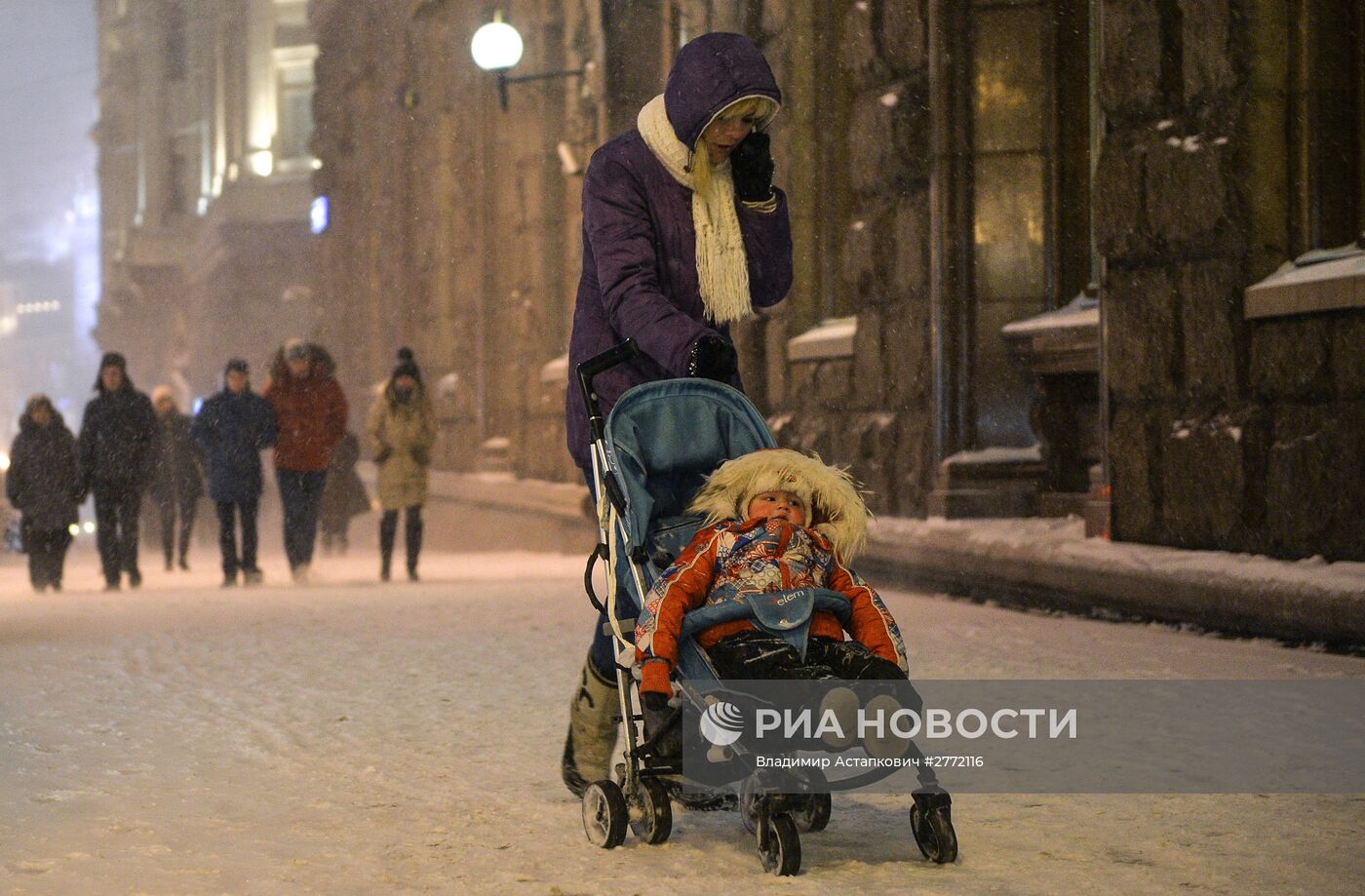 Снегопад в Москве