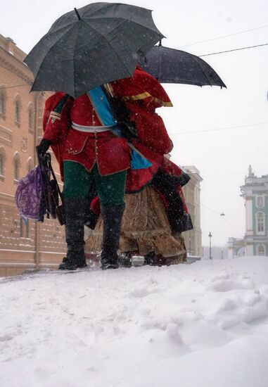 Зимняя погода в Санкт-Петербурге