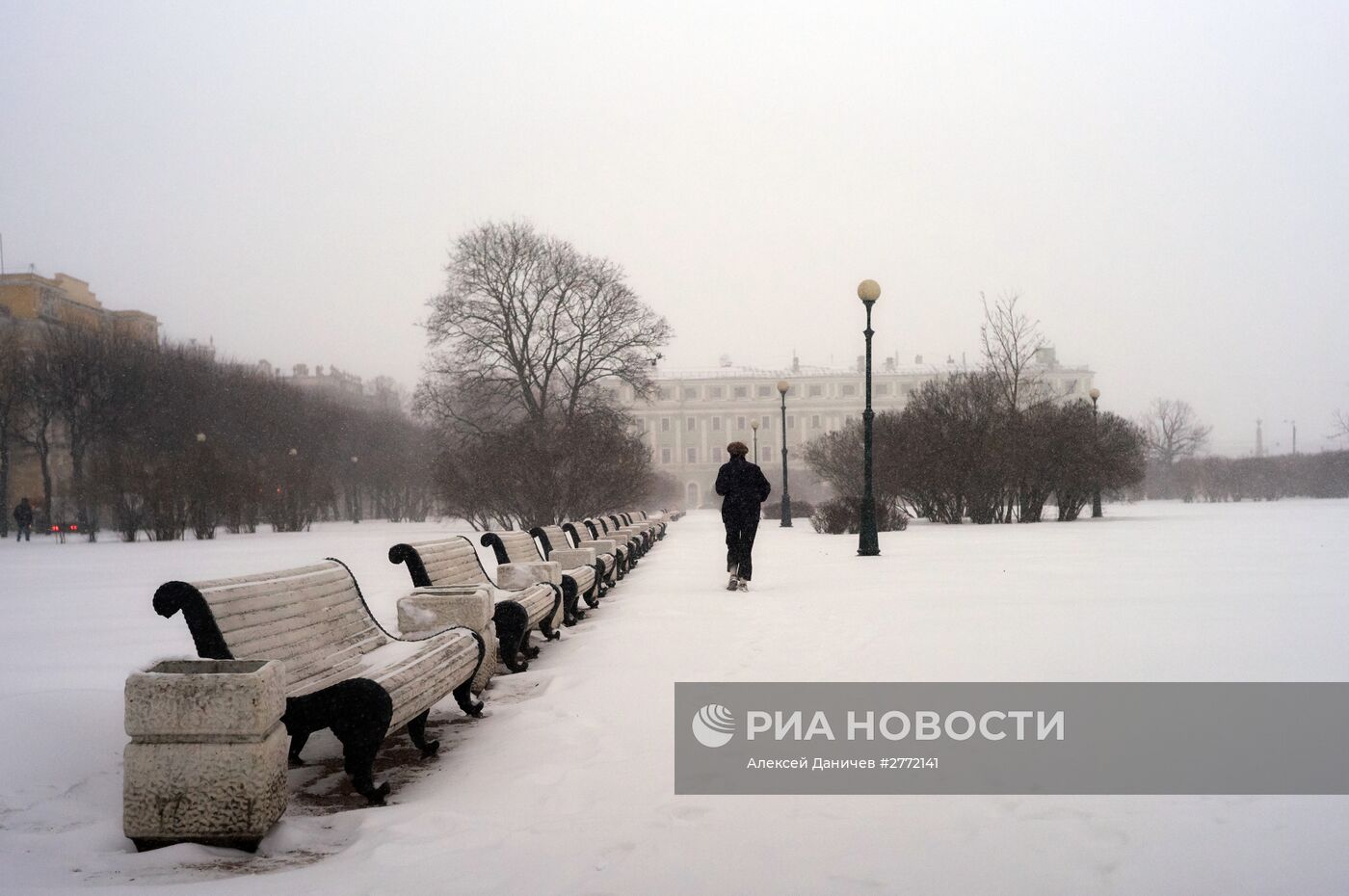 Зимняя погода в Санкт-Петербурге