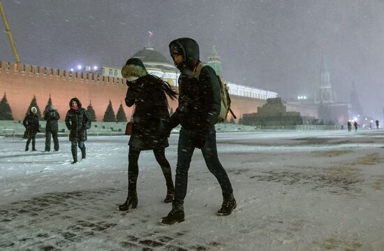 Снегопад в Москве