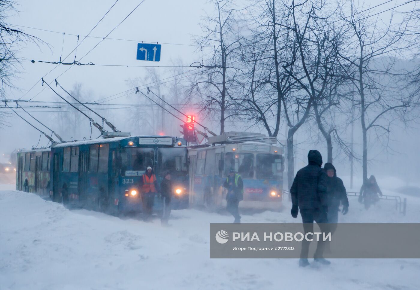 Снегопад в Карелии