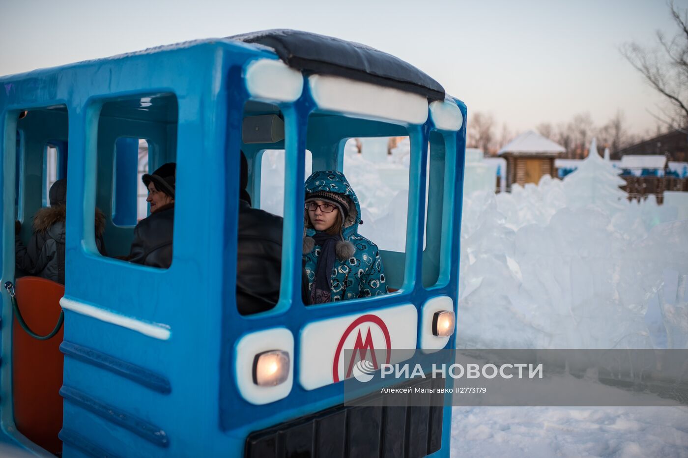 Ледовый городок "Беловодье" в Омске