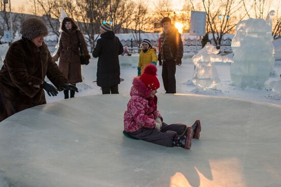 Ледовый городок "Беловодье" в Омске