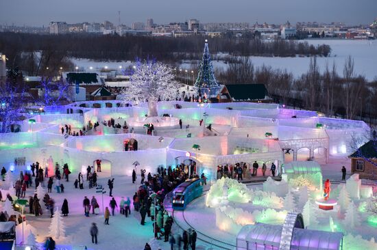 Ледовый городок "Беловодье" в Омске