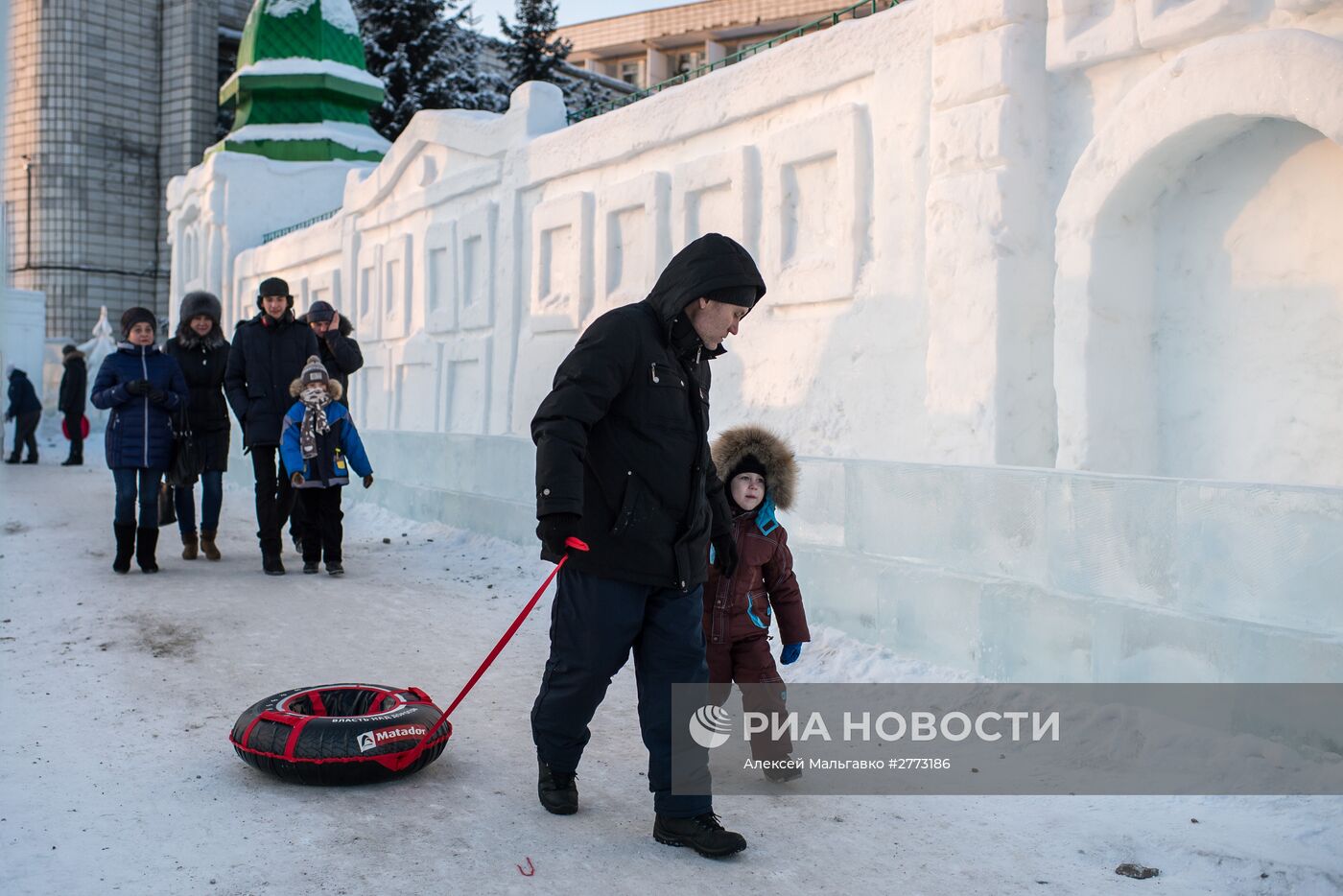 Ледовый городок "Беловодье" в Омске