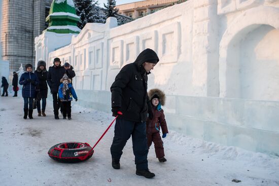 Ледовый городок "Беловодье" в Омске