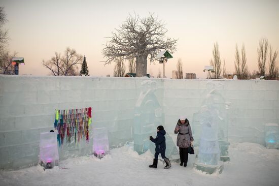 Ледовый городок "Беловодье" в Омске