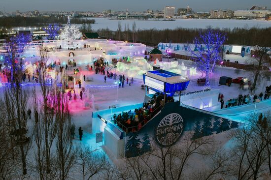 Ледовый городок "Беловодье" в Омске