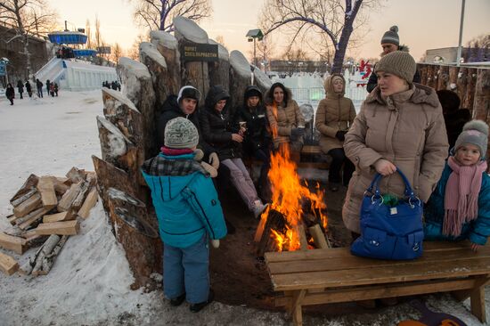 Ледовый городок "Беловодье" в Омске