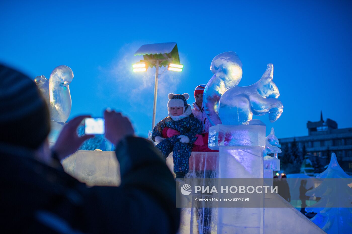 Ледовый городок "Беловодье" в Омске