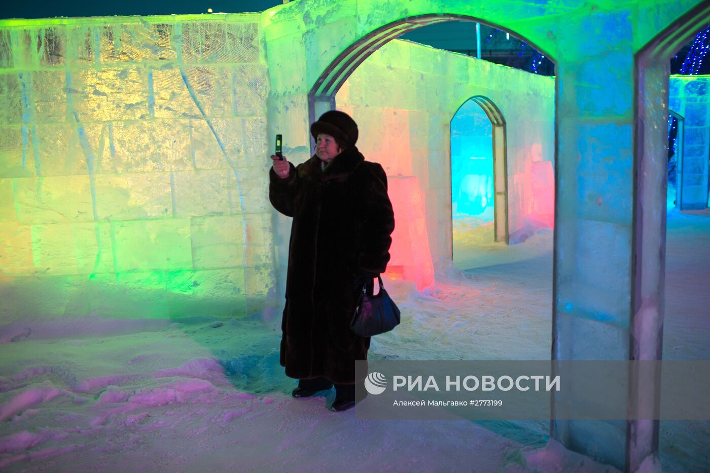 Ледовый городок "Беловодье" в Омске