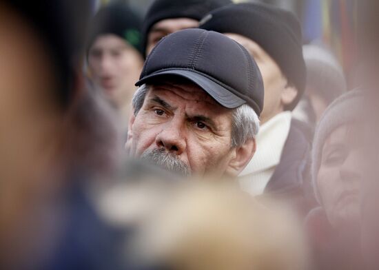 Акция протеста в Кишинёве с требованием проведения досрочных парламентских выборов