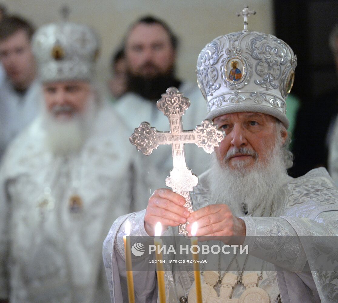 Патриаршее служение в Крещенский сочельник в храме Христа Спасителя