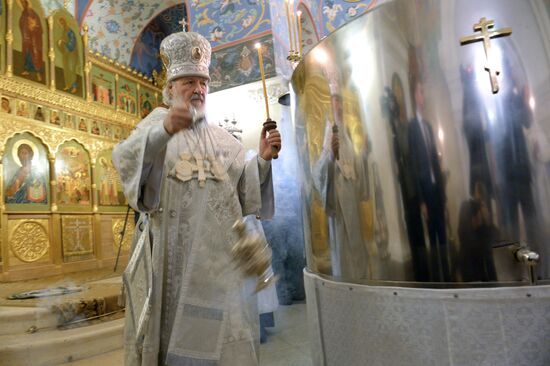 Патриаршее служение в Крещенский сочельник в храме Христа Спасителя