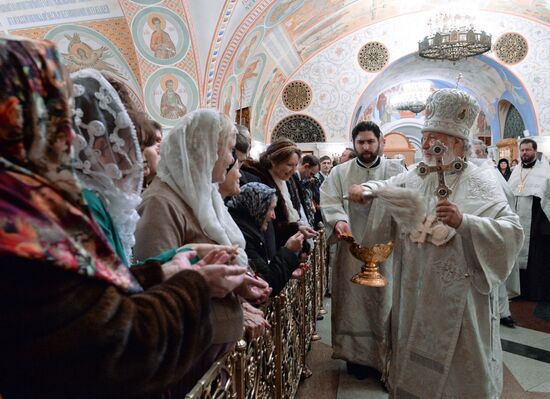 Патриаршее служение в Крещенский сочельник в храме Христа Спасителя