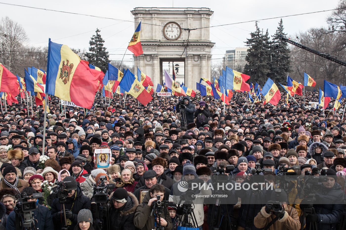 Акция протеста в Молдавии