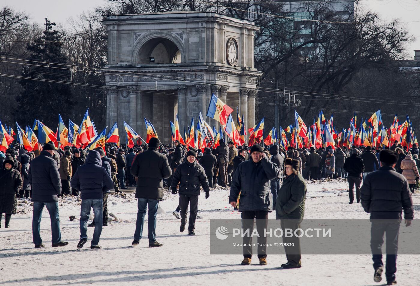 Акция протеста в Молдавии
