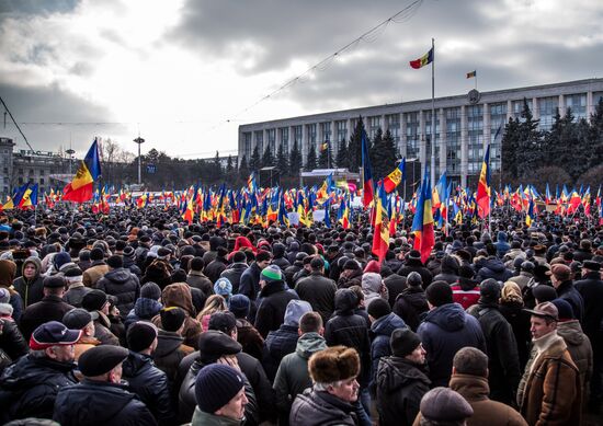 Акция протеста в Молдавии