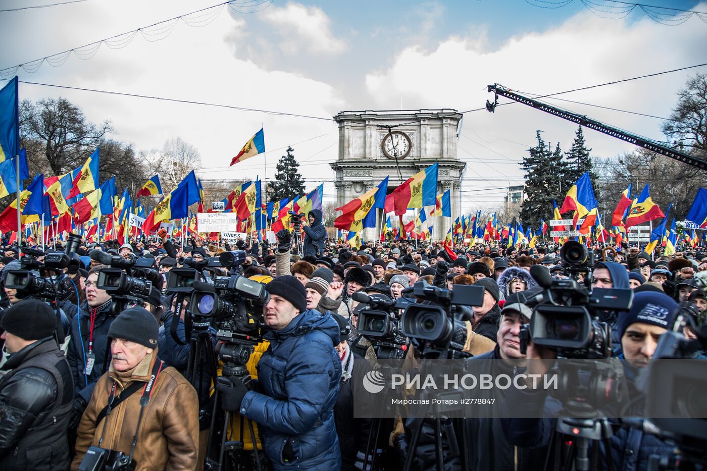 Акция протеста в Молдавии