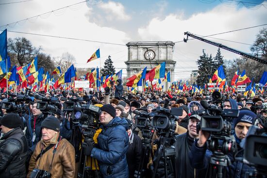 Акция протеста в Молдавии