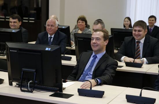 Премьер-министр РФ Д. Медведев посетил Российский экономический университет имени Г.В. Плеханова в День российского студенчества