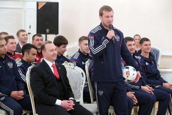 В.Мутко встретился со сборной России по мини-футболу