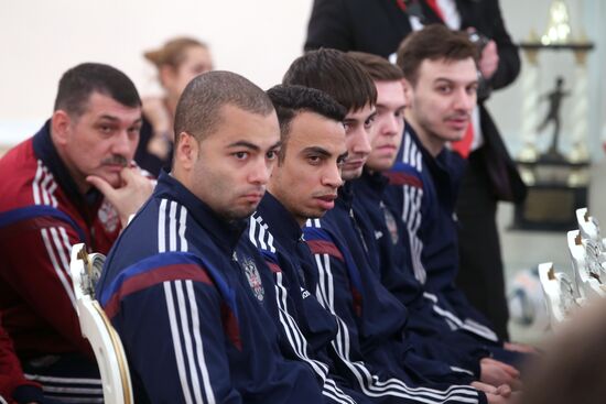 В.Мутко встретился со сборной России по мини-футболу