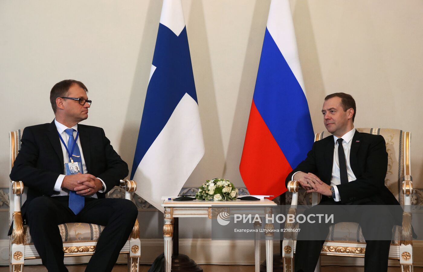 Премьер-министр РФ Д. Медведев встретился в Санкт-Петербурге с премьер-министром Финляндии Ю. Сипилей