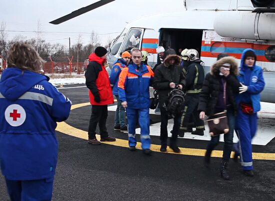 Санитарная эвакуация пострадавших в ДТП в Ленинградской области
