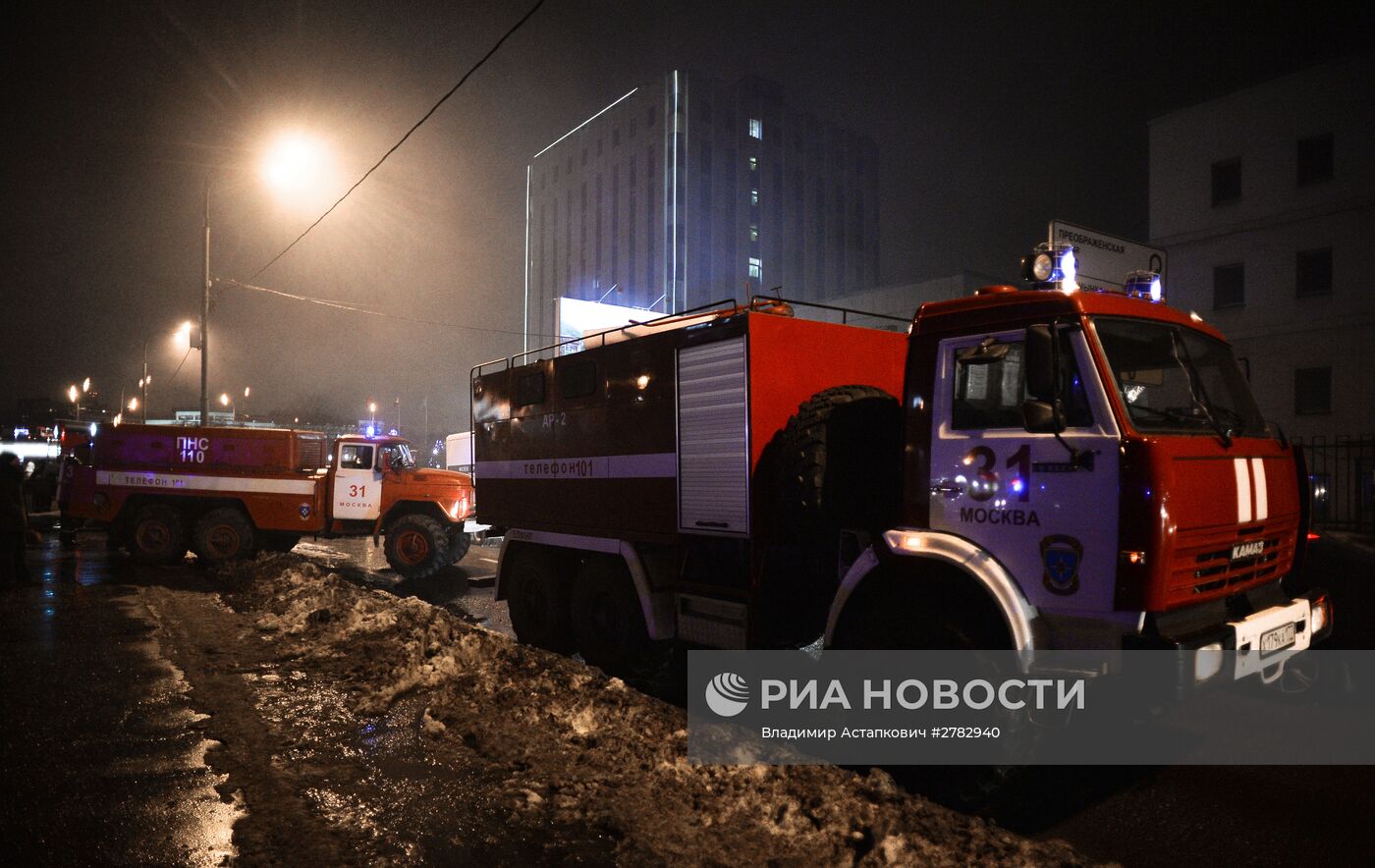 Пожар на швейном предприятии на востоке Москвы