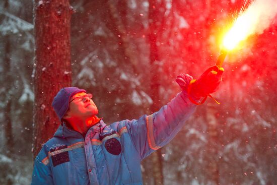 Экипаж МКС 54/55 провел тренировку по выживанию в зимнем лесу