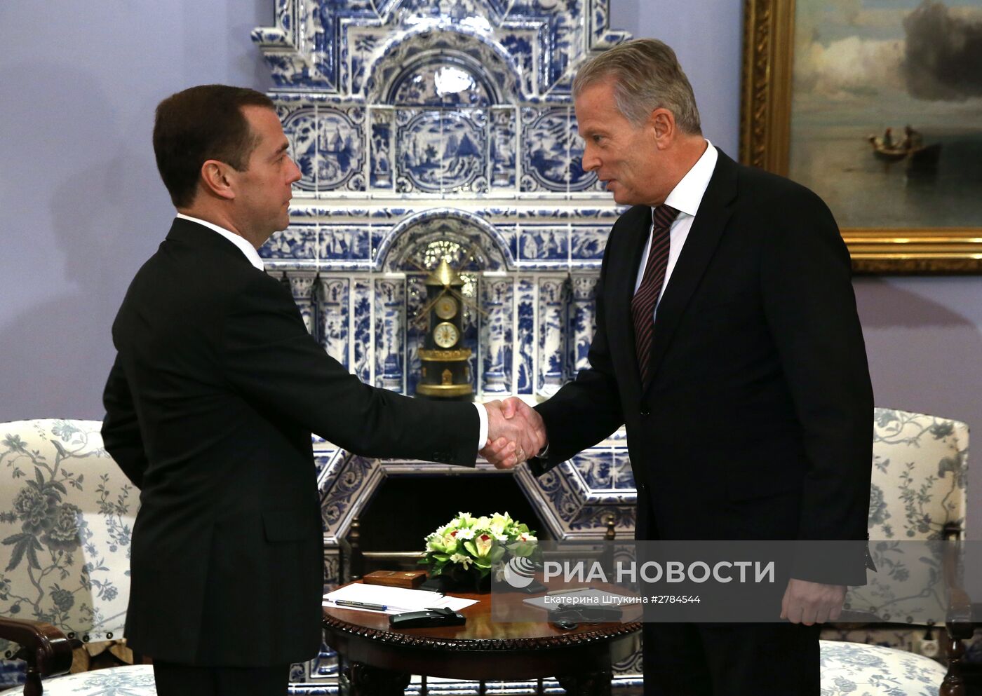 Премьер-министр РФ Д. Медведев встретился с вице-канцлером Австрии Р. Миттерленером