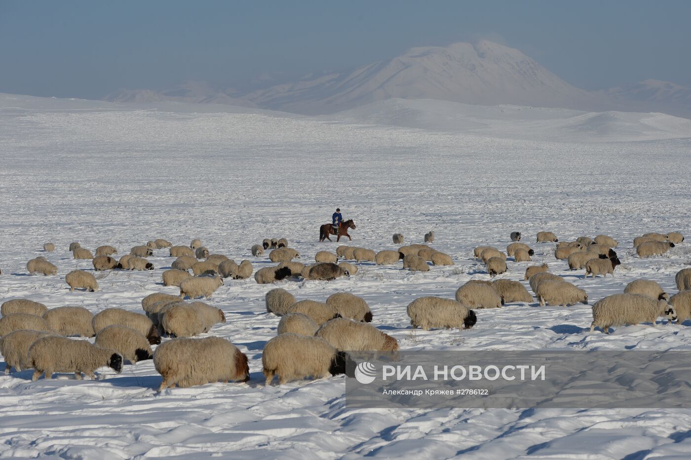 Зимние чабанские стоянки в Республике Тыва