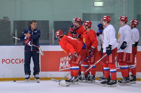 Хоккей. Тренировка сборной России