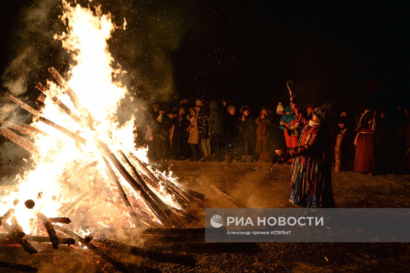 Шаманы встречают Шагаа в Тыве