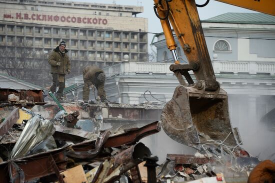 Снос незаконных построек в Москве