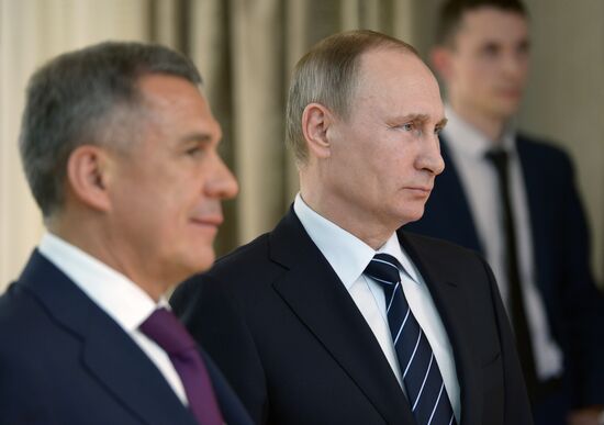 Рабочая поездка президента РФ В. Путина в Татарстан