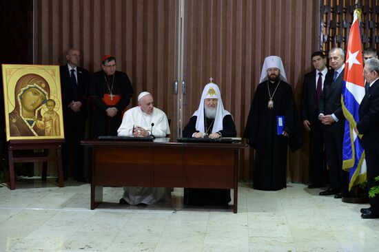 Встреча патриарха Московского и всея Руси Кирилла с папой римским Франциском