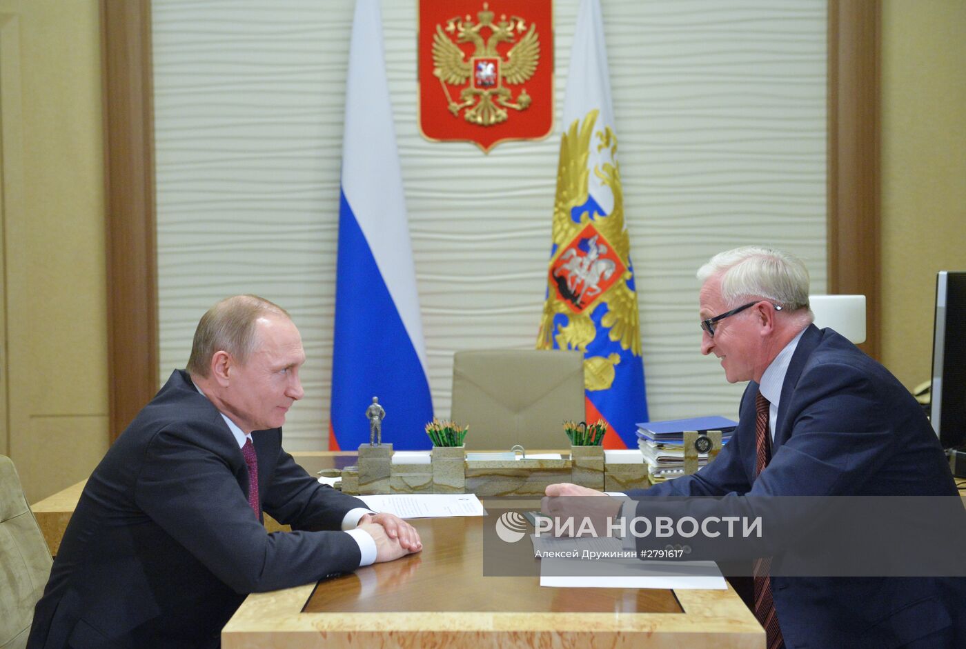 Президент РФ В. Путин встретился с президентом РСПП А. Шохиным