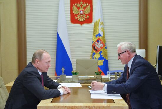 Президент РФ В. Путин встретился с президентом РСПП А. Шохиным