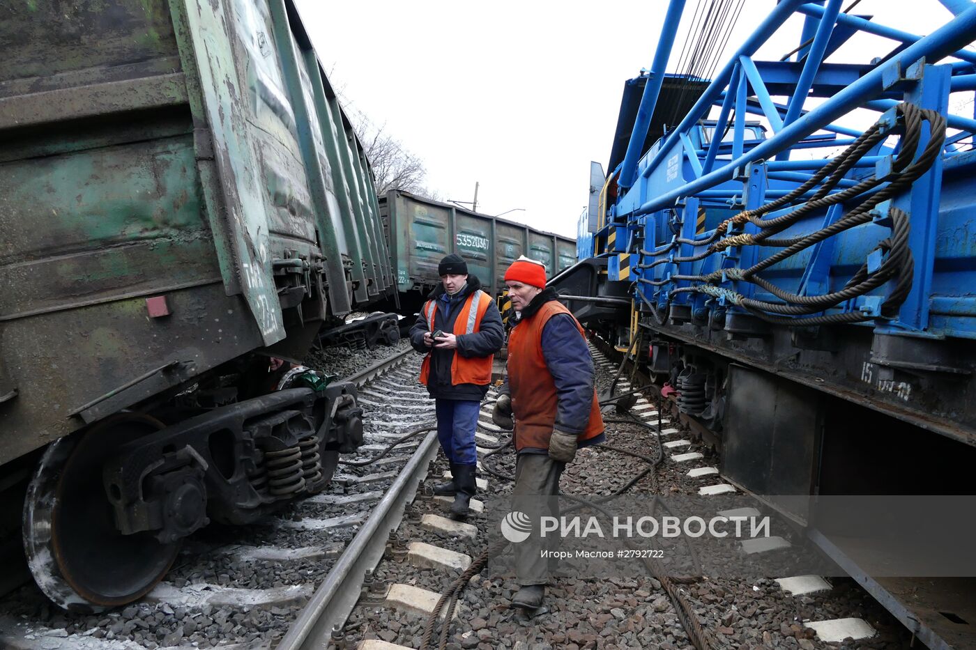 Подрыв ж/д путей на станции Ясиноватая в Донецкой области