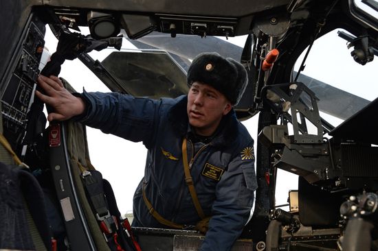 Летно-тактические учения вертолетного полка Восточного военного округа