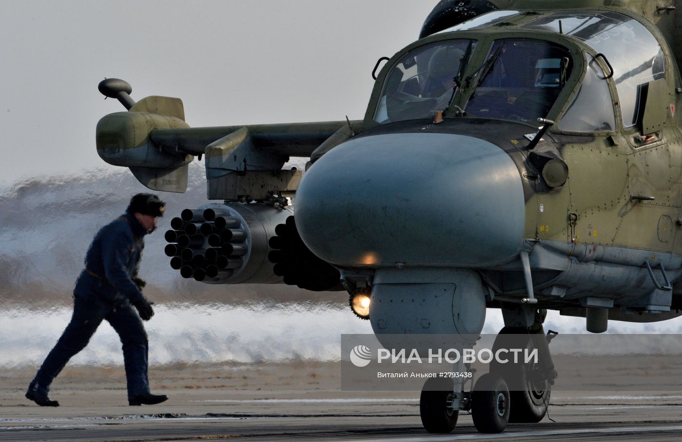 Летно-тактические учения вертолетного полка Восточного военного округа