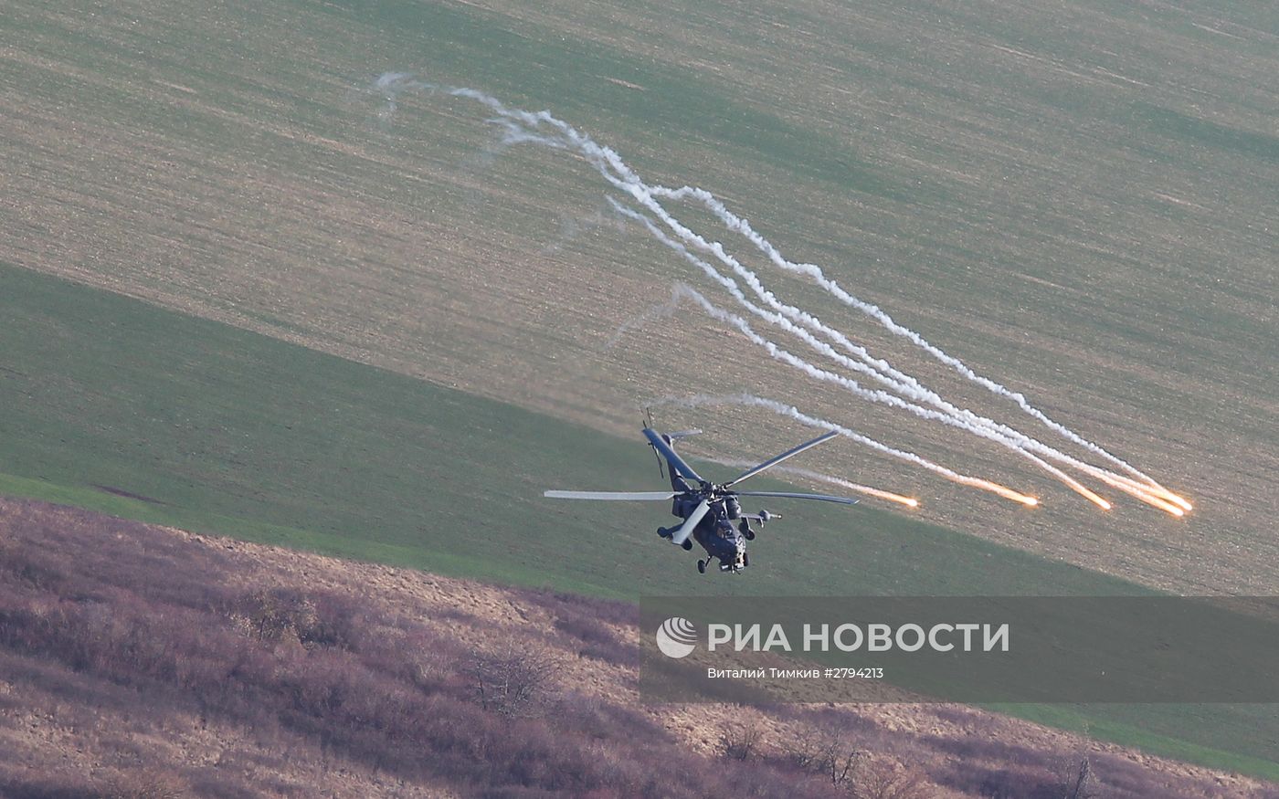Учебно-тренировочные полеты вертолетов армейской авиации