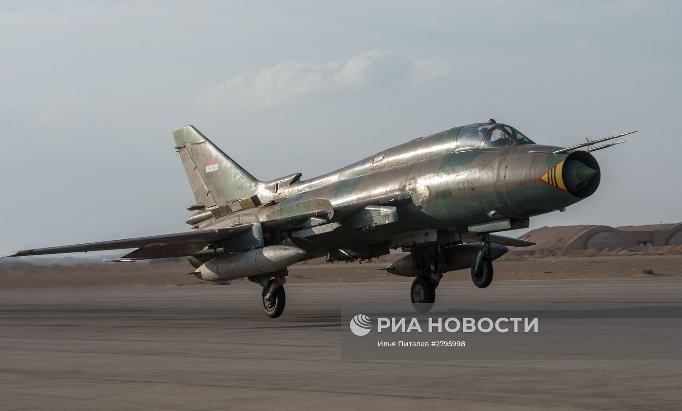 База ВВС сирийской армии в провинции Хомс