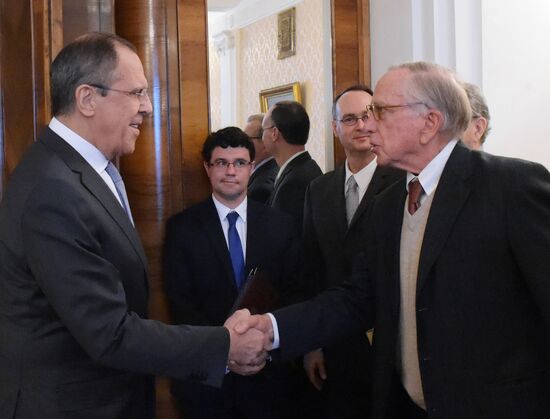 Министр иностранных дел РФ C. Лавров встретился с сопредседателем "Инициативы по снижению ядерной угрозы" С. Нанном