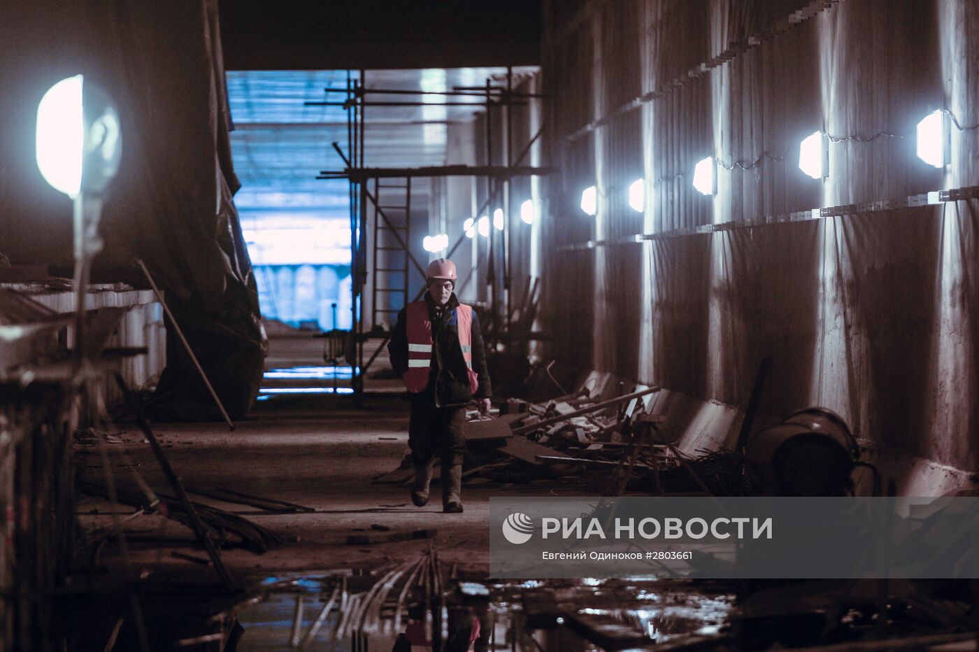 Строительство станции метро "Хорошевская" Третьего пересадочного контура
