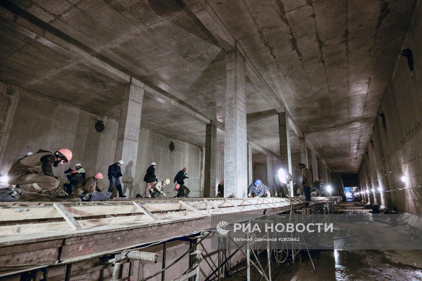 Строительство станции метро "Хорошевская" Третьего пересадочного контура