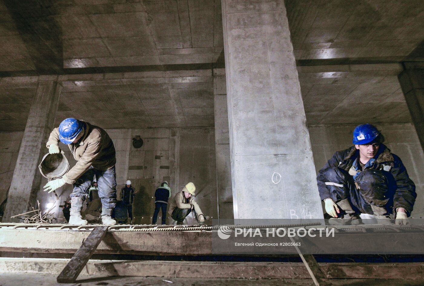 Строительство станции метро "Хорошевская" Третьего пересадочного контура