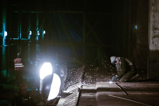 Строительство станции метро "Хорошевская" Третьего пересадочного контура